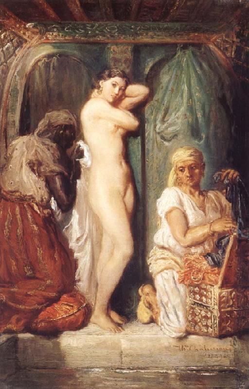 Theodore Chasseriau Young woman coming out of the bath Germany oil painting art
